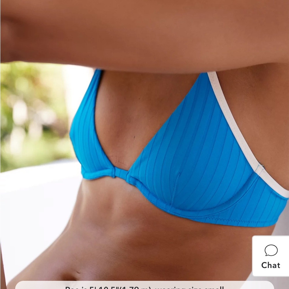 Aerie Wide Rib Unlined Underwire Plunge Bikini Top